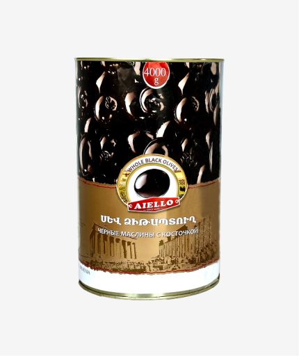 Black Olives With Pits, Can, 4000g