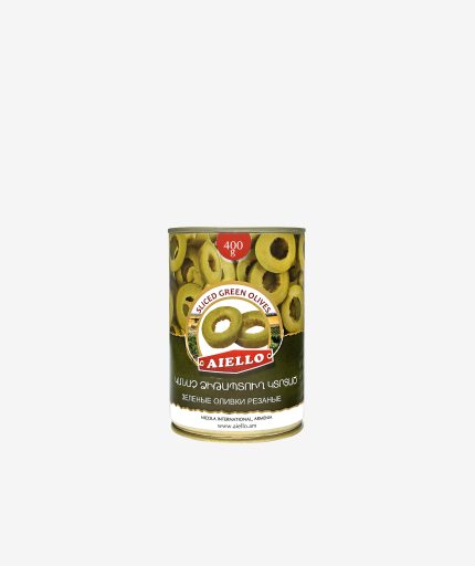 Green Olives Sliced, Can, 400g