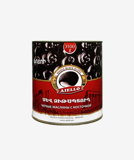 Whole Black Olives Large, Can, 3100g